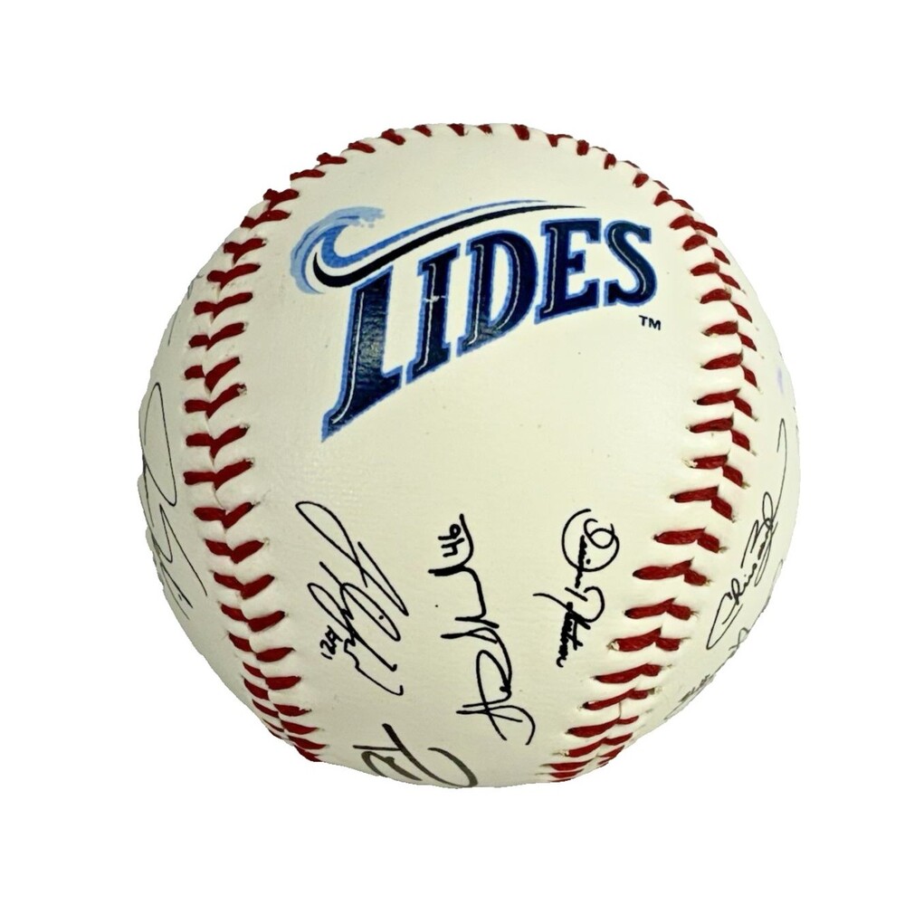 Norfolk Tides A1 Steak Sauce Virginia Pilot Souvenir Autographed Baseball Ball
